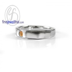 แหวนซิทริน-แหวนเงิน-แหวนพลอยแท้-แหวนประจำเดือนเกิด-R1253ct