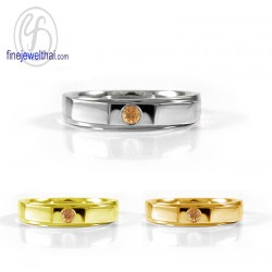 แหวนซิทริน-แหวนเงิน-แหวนพลอยแท้-แหวนประจำเดือนเกิด-R1253ct