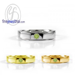 แหวนเพอริดอท-แหวนเงิน-แหวนพลอยแท้-แหวนประจำเดือนเกิด-R1253pd