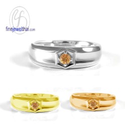 แหวนซิทริน-แหวนเงิน-แหวนพลอยแท้-แหวนประจำเดือนเกิด-R1255ct