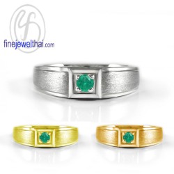 แหวนมรกต-แหวนเงิน-แหวนพลอยแท้-แหวนประจำเดือนเกิด-R1256em-m