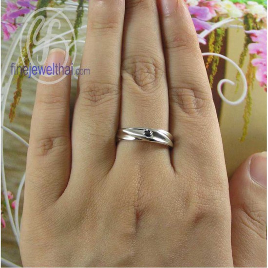 แหวนนิล-แหวนเงิน-นิลแท้-แหวนพลอยแท้-แหวนพลอยประจำเดือนเกิด-R1259on