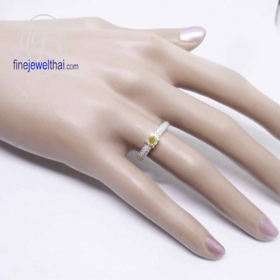 แหวนบุษราคัม-บุษราคัมแท้-เพชรสังเคราะห์-แหวนพลอย-แหวนเงินแท้-R1261yl แหวนบุษราคัม-บุษราคัมแท้-เพชรสังเคราะห์-แหวนพลอย-แหวนเงินแท้-R1261yl