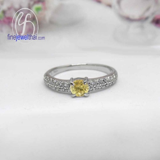 แหวนบุษราคัม-บุษราคัมแท้-เพชรสังเคราะห์-แหวนพลอย-แหวนเงินแท้-R1261yl แหวนบุษราคัม-บุษราคัมแท้-เพชรสังเคราะห์-แหวนพลอย-แหวนเงินแท้-R1261yl