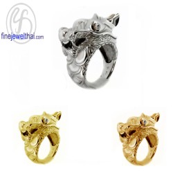 แหวนเพชร-แหวนมังกร-แหวนเงิน-เงินแท้-R1262cz
