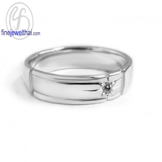 แหวนเพชร-แหวนเงิน-เพชรแท้-เงินแท้925-แหวนหมั้น-แหวนแต่งงาน-R1263di