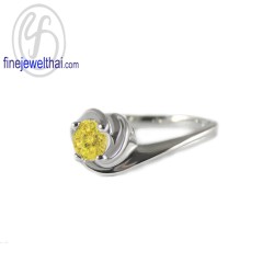 แหวนบุษราคัม-แหวนเงิน-บุษราคัมแท้-เงินแท้925-แหวนพลอย-R1288yl