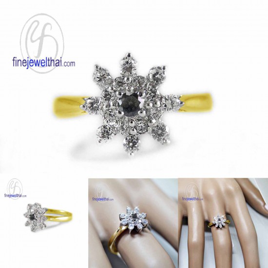 แหวนนิล-แหวนเพชร-แหวนเงิน-นิลแท้-เพชรสังเคราะห์-เงินแท้925-แหวนพลอย-R1289on