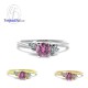 Pink-Tourmaline-Diamond-CZ-Silver-Birthstone-Ring-Finejewelthai-R1292tm