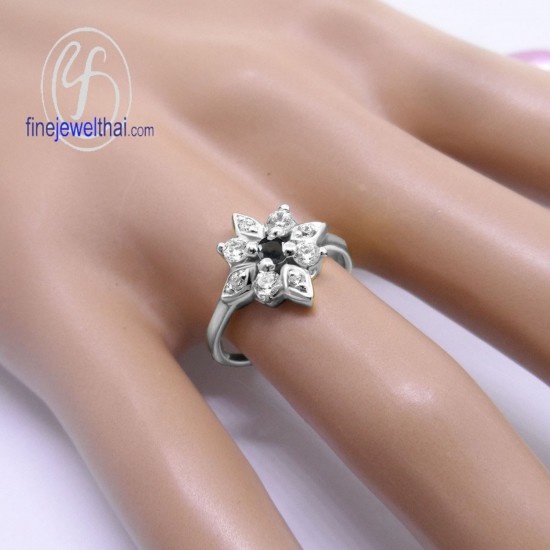 แหวนนิล-แหวนเพชร-แหวนเงิน-นิลแท้-เพชรสังเคราะห์-เงินแท้-แหวนพลอย-R1293on