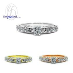 แหวนเพชร-แหวนเงิน-เพชรสังเคราะห์-เงินแท้925-แหวนหมั้น-แหวนแต่งงาน-R1294cz