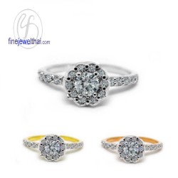 แหวนเพชร-แหวนเงิน-เพชรสังเคราะห์-เงินแท้925-แหวนหมั้น-แหวนแต่งงาน-R1295cz