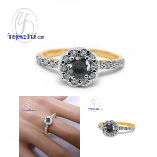 แหวนนิล-แหวนเพชร-แหวนเงิน-นิลแท้-เพชรสังเคราะห์-เงินแท้925-แหวนพลอย-R1295on