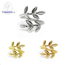 แหวนเงิน-เงินแท้-แหวนใบมะกอก-R131200