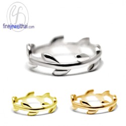 แหวนเงิน-เงินแท้-แหวนใบมะกอก-R131300