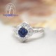 Vintage-Set-Blue-Sapphire-Diamond-CZ-Silver-Birthstone-Ring-Finejewelthai-R1328bl