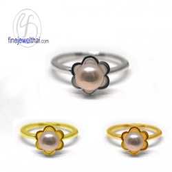 แหวนมุก-แหวนเงิน-มุก-แหวนวินเทจ-R1330pl