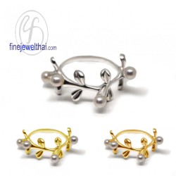 แหวนมุก-แหวนเงิน-มุก-แหวนวินเทจ-R1331pl