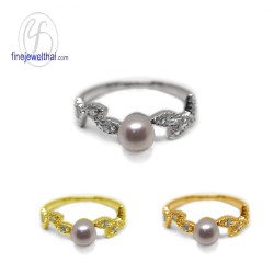 แหวนมุก-แหวนเงิน-มุก-แหวนวินเทจ-เพชรcz-R1332pl