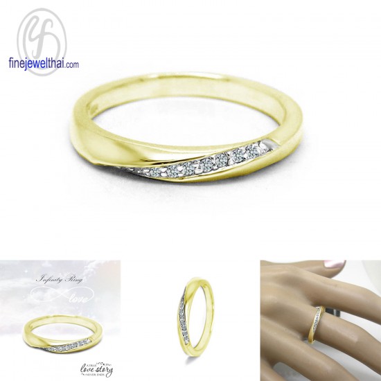 แหวนอินฟินิตี้-แหวนเพชร-เพชรสังเคราะห์-เงินแท้925-แหวนแต่งงาน-Fnejewelthai-R1341cz