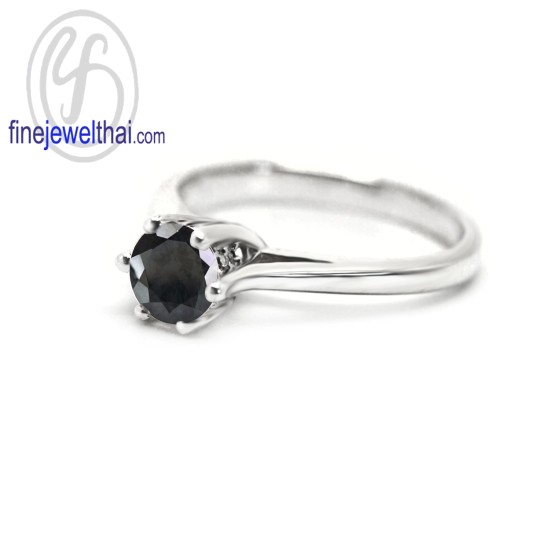 แหวนนิล-นิลแท้-เงินแท้ 925-แหวนพลอย-finejewelthai -R1343on