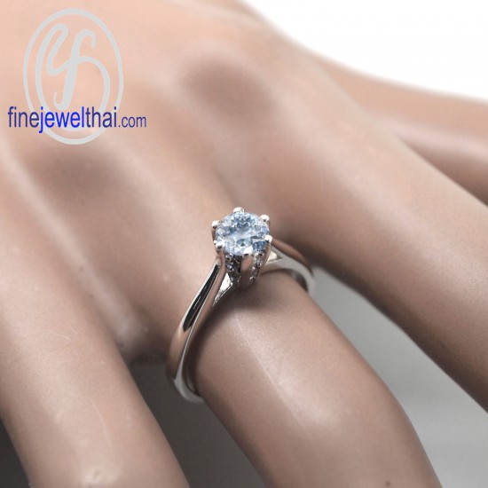 Aquamarine-Silver-Birthstone-ring-finejewelthai -R1343aq