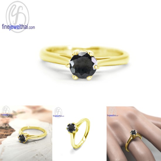 แหวนนิล-นิลแท้-เงินแท้ 925-แหวนพลอย-finejewelthai -R1343on