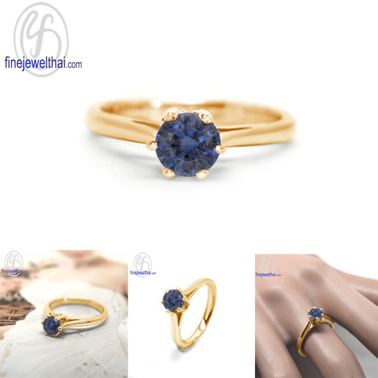 แหวนไพลิน-ไพลินแท้-เงินแท้ 925-แหวนพลอย-finejewelthai -R1343bl