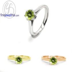 แหวนเพอริดอท-เพอริดอทแท้-เงินแท้ 925-แหวนพลอย-finejewelthai -R1343pd