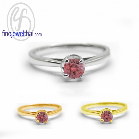แหวนทับทิม-แหวนเพชร-แหวนเงิน-ทับทิมแท้-เพชรสังเคราะห์-เงินแท้925-แหวนพลอย-R1367rb