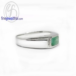 แหวนมรกต-มรกตแท้-เพชรสังเคราะห์-แหวนพลอย-แหวนเงินแท้-R1368em แหวนมรกต-มรกตแท้-เพชรสังเคราะห์-แหวนพลอย-แหวนเงินแท้-R1368em