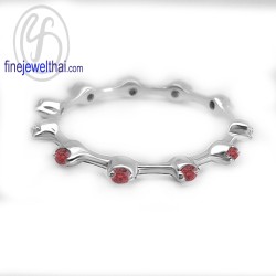 แหวนทับทิม-แหวนเงิน-ทับทิมแท้-เงินแท้925-แหวนพลอย-R1373rb