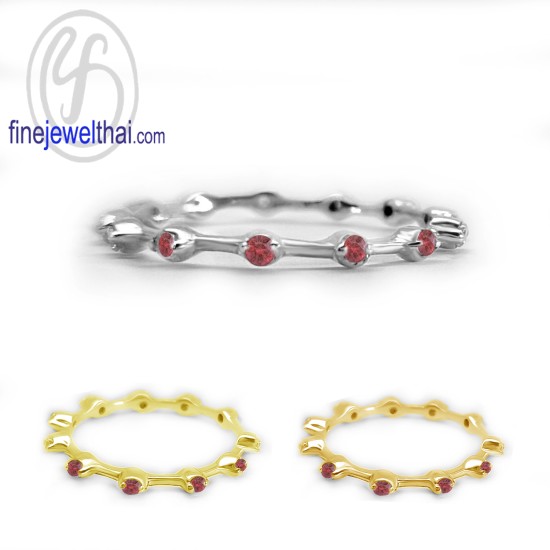 Ruby-Silver-Birthstone-Ring-Finejewelthai-R1373rb Ruby-Silver-Birthstone-Ring-Finejewelthai-R1373rb