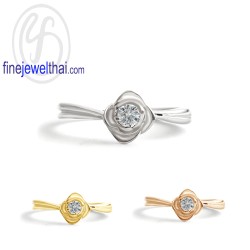 แหวนเพชร-แหวนเงิน-เพชรแท้-เงินแท้925-แหวนหมั้น-แหวนแต่งงาน-R1375di