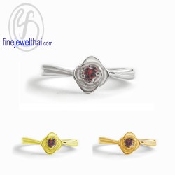 แหวนโกเมน-โกเมนแท้-แหวนพลอย-แหวนเงินแท้-R1375gm