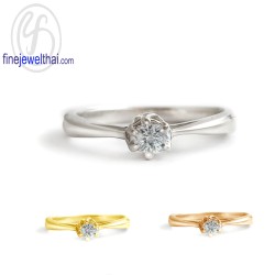 แหวนเพชร-แหวนเงิน-เพชรสังเคราะห์-เงินแท้925-แหวนหมั้น-แหวนแต่งงาน-R1376cz