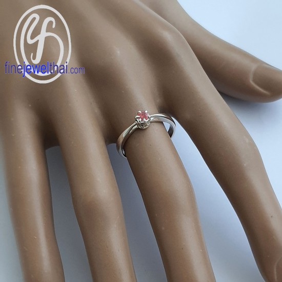แหวนทับทิม-แหวนเงิน-ทับทิมแท้-เงินแท้925-แหวนพลอย-R1376rb