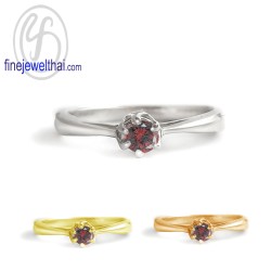 แหวนโกเมน-แหวนเงิน-โกเมนแท้-เงินแท้925-แหวนพลอย-R1376gm