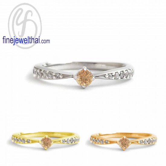  Yellow-Sapphire-Diamond-CZ-Silver-Birthstone-Ring-Finejewelthai-R1378yl