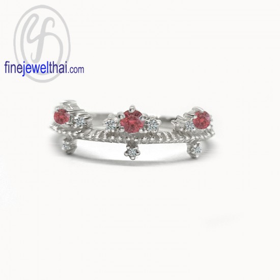 แหวนมงกุฎ-แหวนเจ้าหญิง-แหวนทับทิม-แหวนเงินแท้-ทับทิมแท้-แหวนพลอย-แหวนเพชร-Finejewelthai-R1396rb