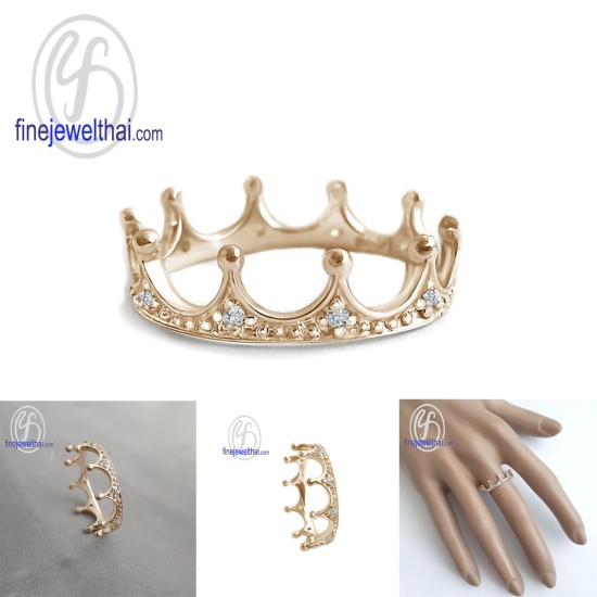 แหวนมงกุฎ-แหวนเจ้าหญิง-แหวนเพชร-แหวนเงินแท้-Finejewelthai-R1397cz