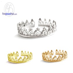 แหวนมงกุฎ-แหวนเจ้าหญิง-แหวนเงินแท้-แหวนเกลี้ยง-Finejewelthai-R140000