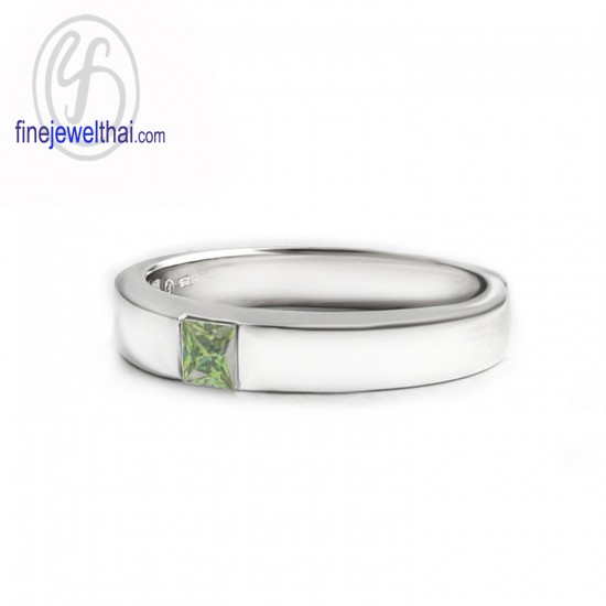 แหวนเพอริดอท-เพอริดอทแท้-แหวนเงิน-แหวนพลอยแท้-แหวนประจำเดือนเกิด-Finejewelthai-R1408pd