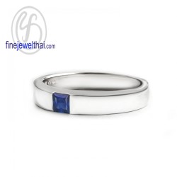 แหวนไพลิน-แหวนเงิน-ไพลินแท้-เงินแท้925-แหวนพลอย-R1408bl