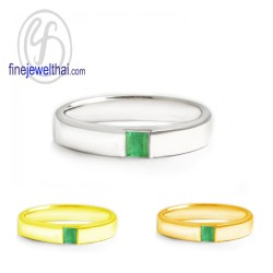 แหวนมรกต-แหวนเงิน-มรกตแท้-เงินแท้925-แหวนพลอย-R1408em