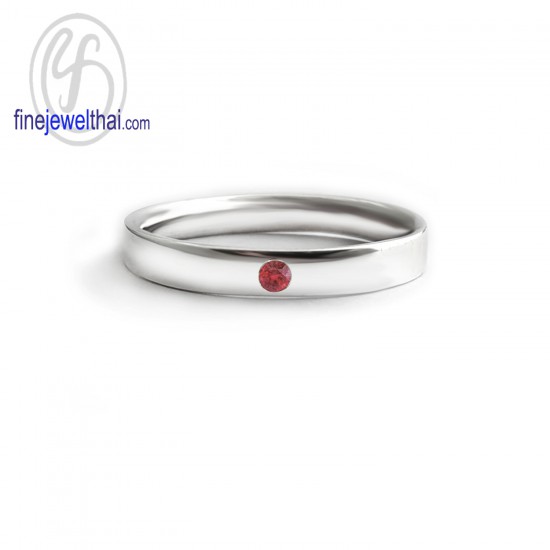 Ruby-Silver-Birthstone-Ring-Finejewelthai-R1412rb