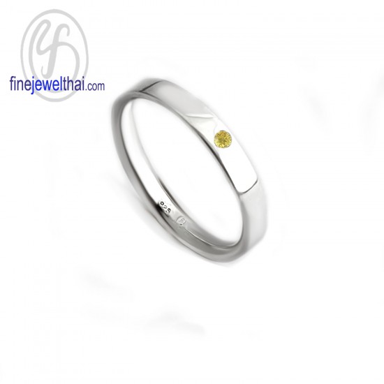 แหวนบุษราคัม-แหวนเงิน-บุษราคัมแท้-เงินแท้925-แหวนพลอยแท้-แหวนพลอยประจำเดือนเกิด-R1412yl