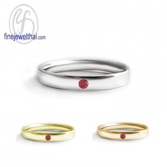 Ruby-Silver-Birthstone-Ring-Finejewelthai-R1412rb