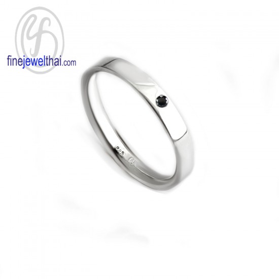 Black-Spinel-Onyx-Silver-Birthstone-ring-finejewelthai-R1412on