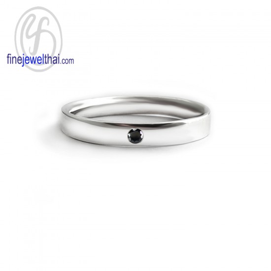Black-Spinel-Onyx-Silver-Birthstone-ring-finejewelthai-R1412on